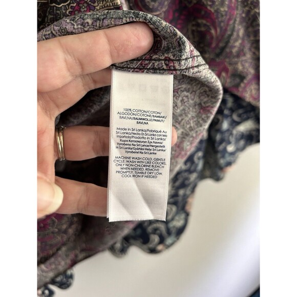 Lot of 3 Chaps Multicolor Paisley Print LS Cotton No Iron Button Up Shirt - 1X - Picture 7 of 11